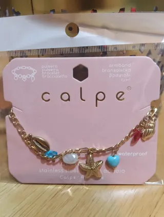 Pulsera Calpe con abalorios de mar