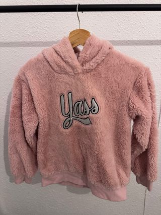 Chaqueta niña peluche rosa talla 146-152