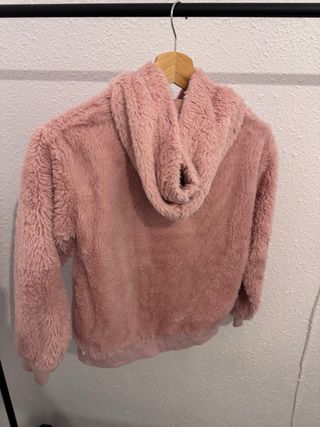 Chaqueta niña peluche rosa talla 146-152