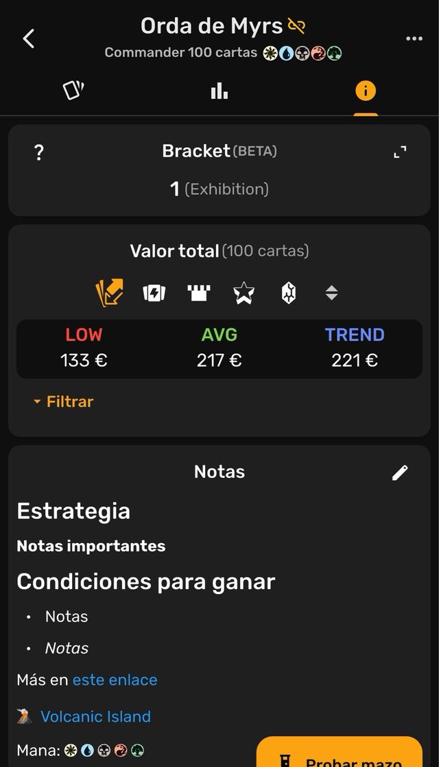 Mazo Commander Myr Artefactos