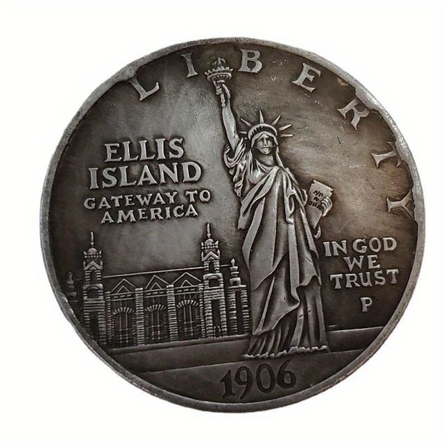 ÚLTIMA! MONEDA ELLIS ISLAND 1906 ESTATUA LIBERTAD