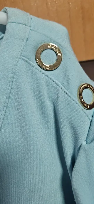 Camiseta manga abullonada DKNY azul manga larga