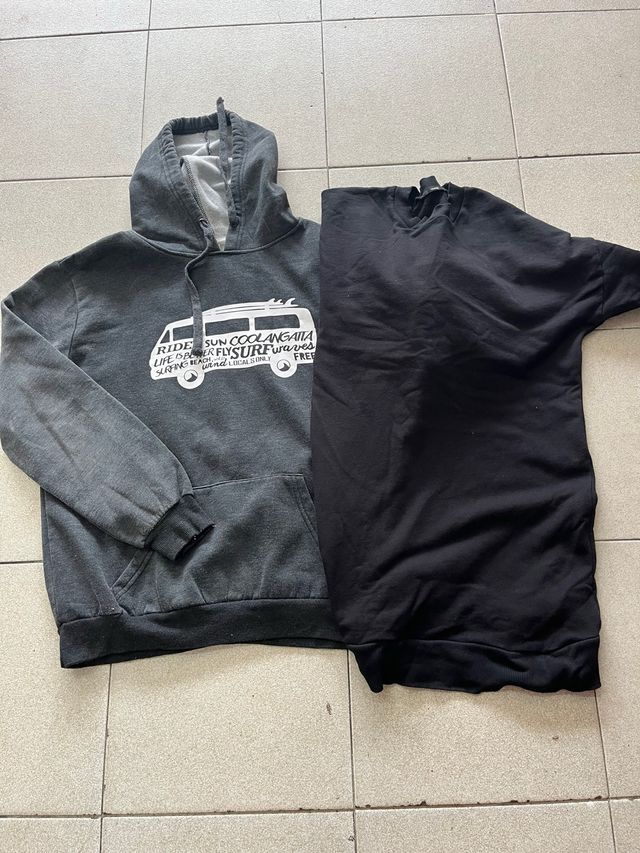 Lote Ropa Hombre: Sudadera Gris y Negra