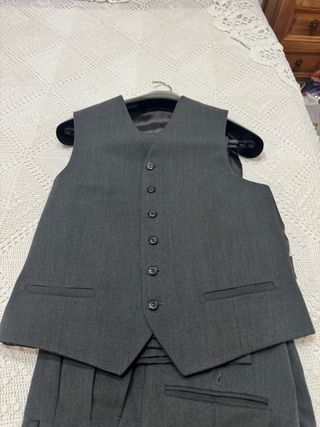 Traje de 3 piezas hombre gris