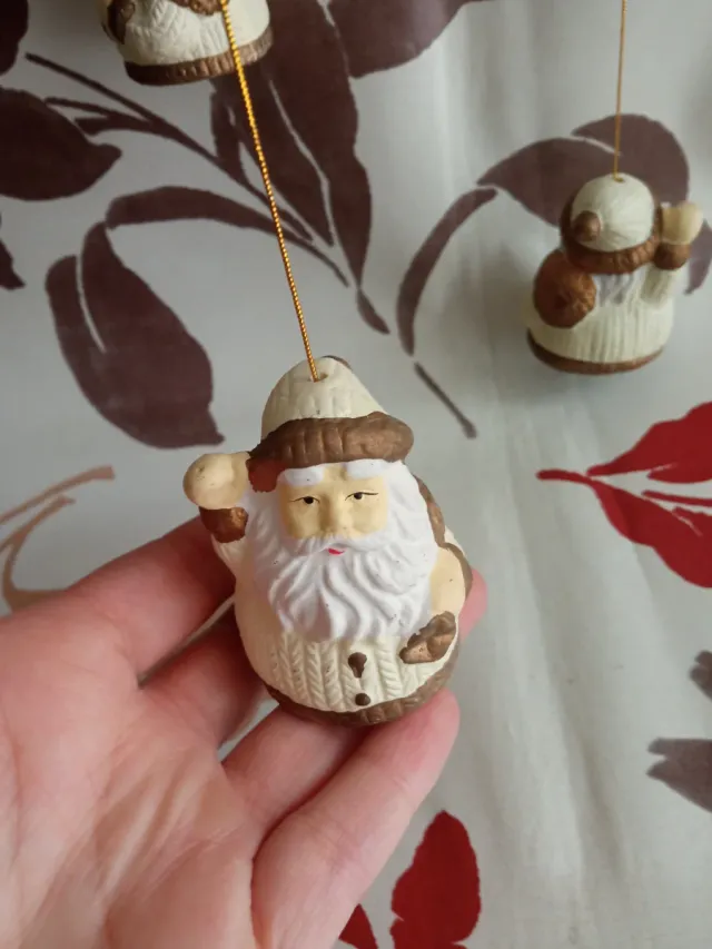 Acchiappasogni Natale con Babbi Natale Ceramica