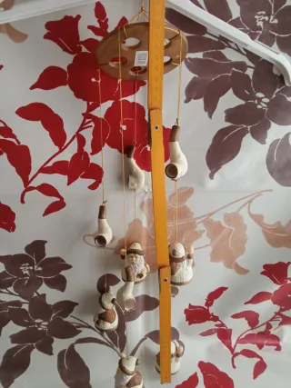 Acchiappasogni Natale con Babbi Natale Ceramica