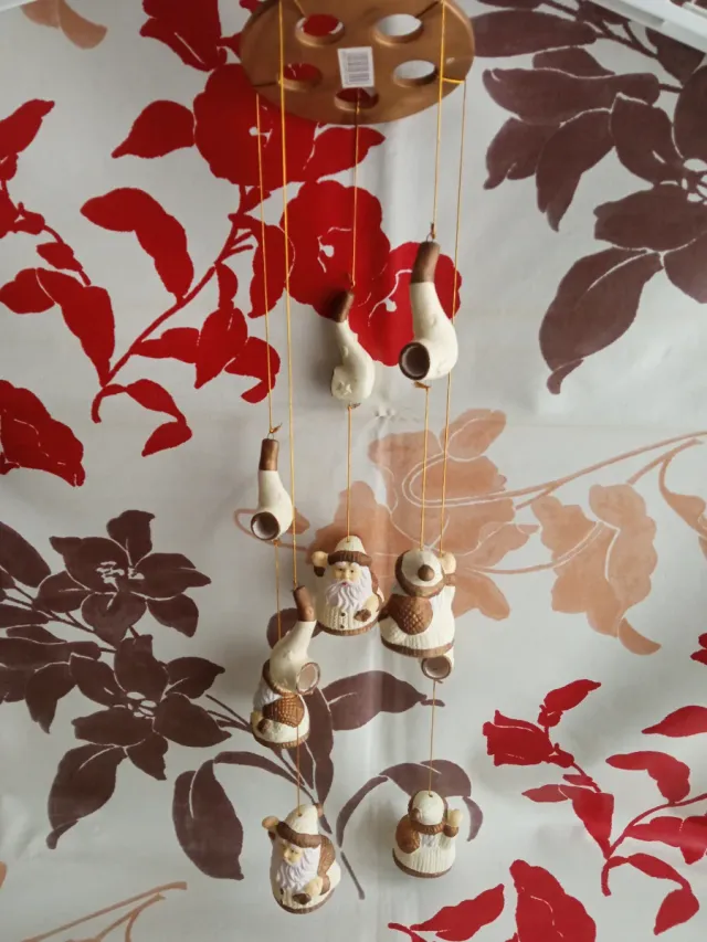 Acchiappasogni Natale con Babbi Natale Ceramica