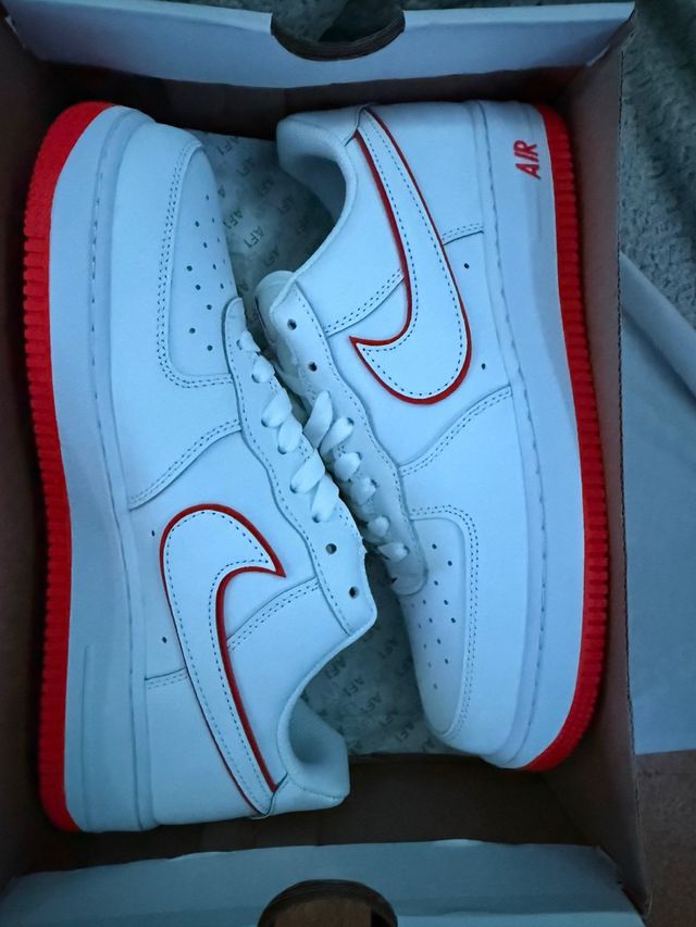 Nike Air Force 1 REACT BLANCO Y ROJO