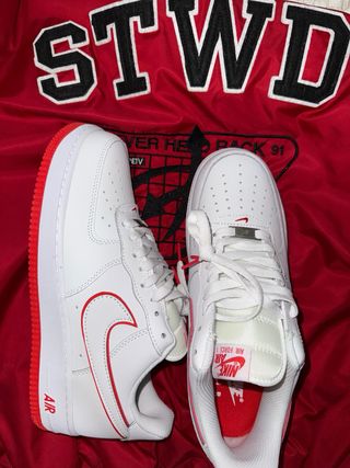 Nike Air Force 1 REACT BLANCO Y ROJO