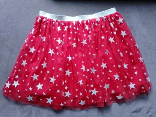 Falda Tutú Estrellas Roja 13-14 años