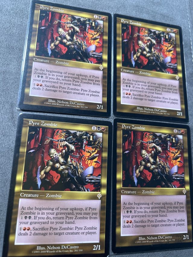 4x Pyre Zombie Magic The Gathering Cards