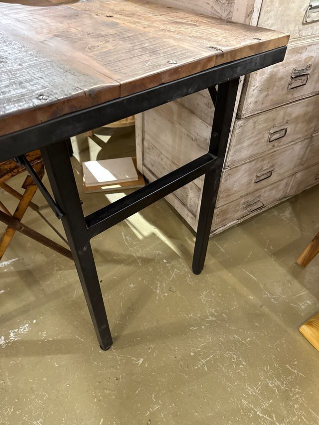 Mesa plegable madera y metal