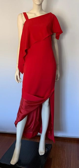 Vestido fiesta rojo Carolina Herrera