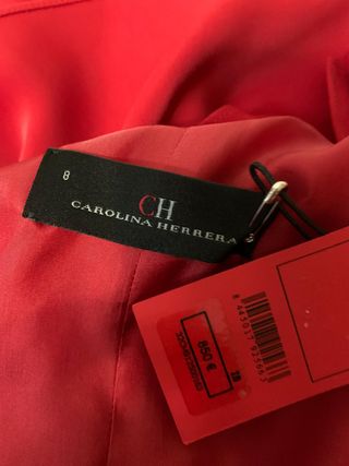 Vestido fiesta rojo Carolina Herrera