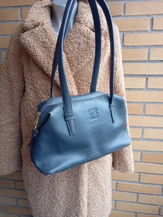 Bolso Loewe Vintage Piel Negro Marrón