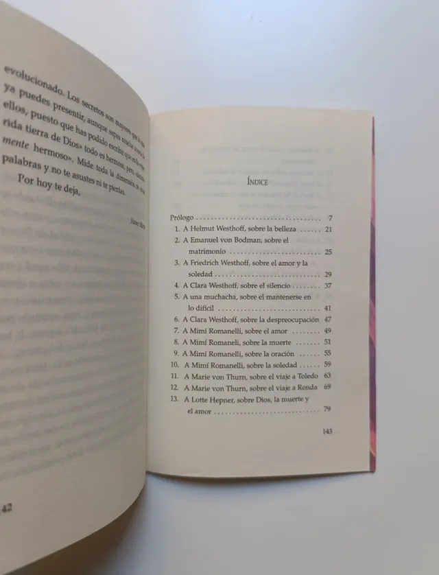 Cartas del vivir. Reiner Maria Rilke.