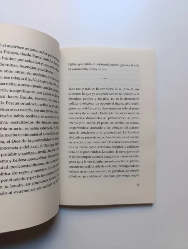 Cartas del vivir. Reiner Maria Rilke.