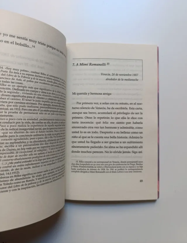 Cartas del vivir. Reiner Maria Rilke.