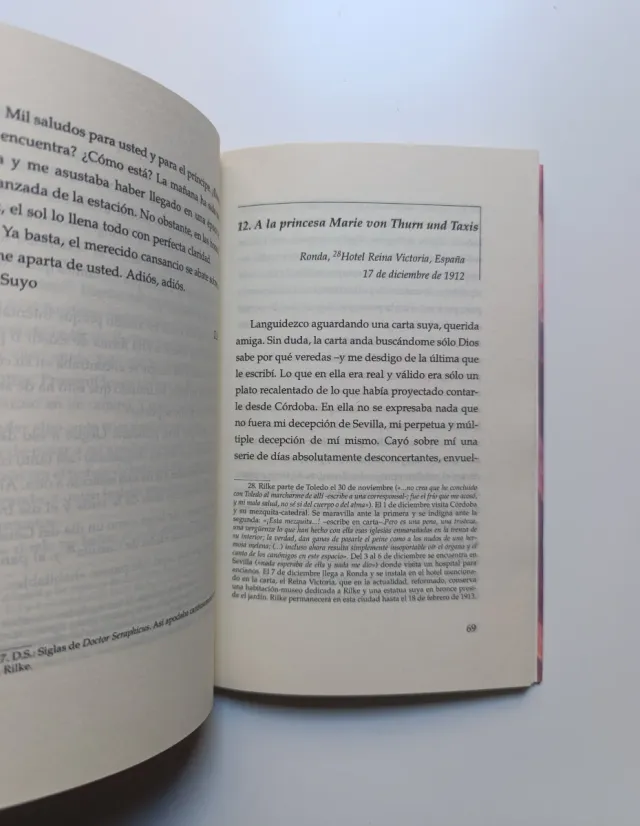 Cartas del vivir. Reiner Maria Rilke.