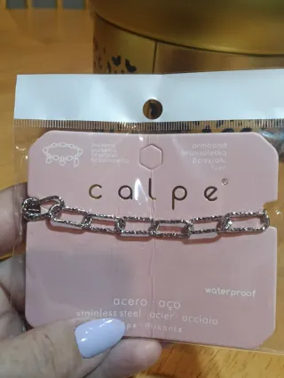 Pulsera Calpe eslabones plateada