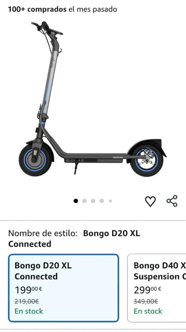 Patinete eléctrico Bongo D20 XL Connected
