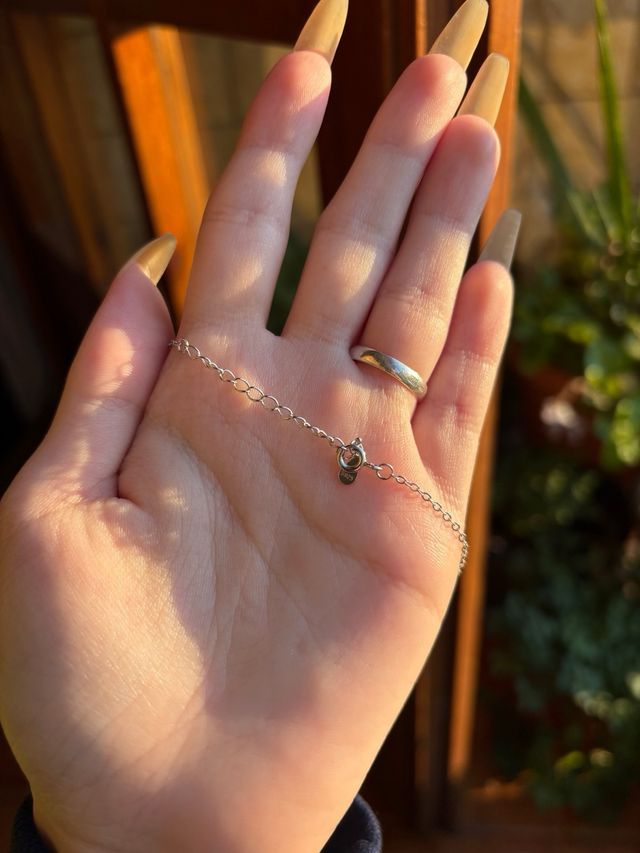 Collar de plata y moissanitas blancas