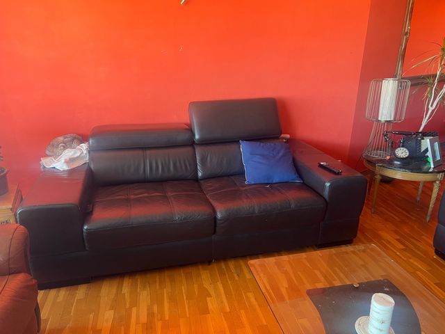 Sofá de piel de 3 plazas