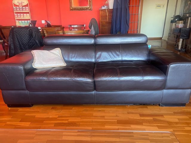 Sofá de piel de 3 plazas