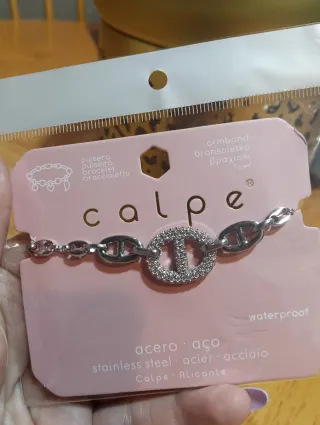 Pulsera Calpe eslabones brillantes acero