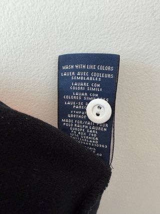 Polo Ralph Lauren negro de manga larga