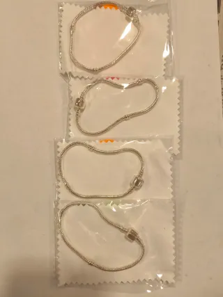 Lote 4 pulseras plata