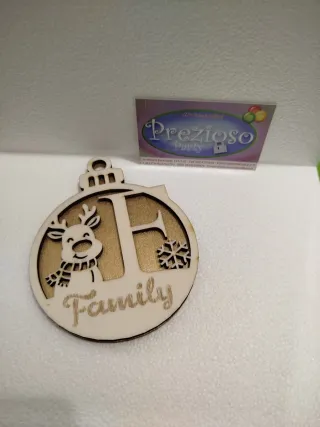 Sfera Natale Legno Personalizzabile con nome