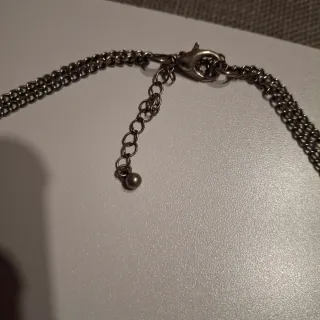 Collar dorado con piñas y cuentas, collar plateado