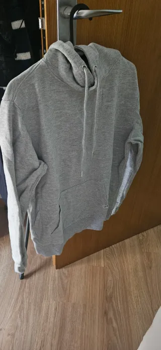 Sudadera oversize gris mujer talla M con capucha