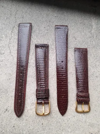 Cinturini vintage vera lucertola marroni