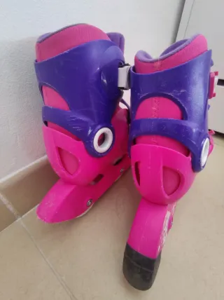 Patines Oxelo rosas y morados talla ajustable