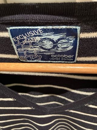 Jersey de rayas azul y blanco para mujer