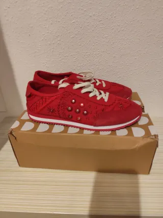 Zapatillas deportivas rojas mujer T.37