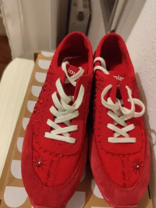 Zapatillas deportivas rojas mujer T.37