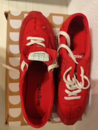 Zapatillas deportivas rojas mujer T.37