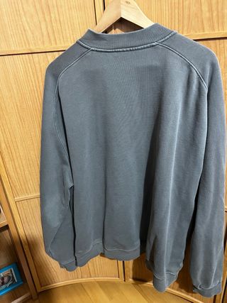 Sudadera Pull&Bear cremallera gris Talla L