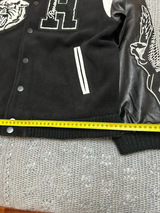 Giubbotto Bomber Represent Nero e Bianco Taglia-L