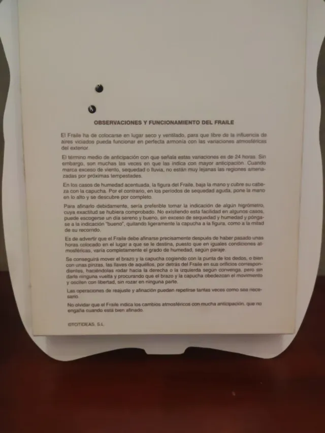 Barómetro Decorativo Monje