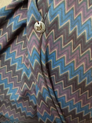 Pantalón palazzo Naelle azul y morado