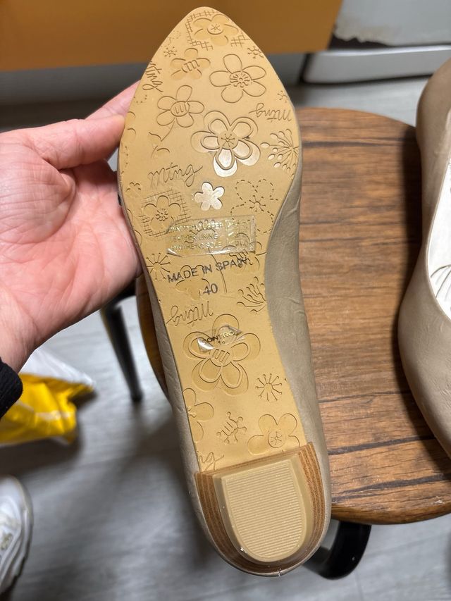 Manoletinas Mustang Beige/Marrón