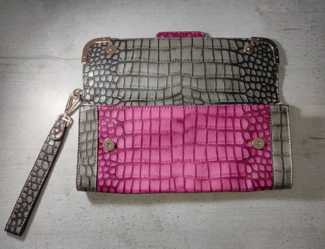 Bolso de mano Guess Gris y Rosa