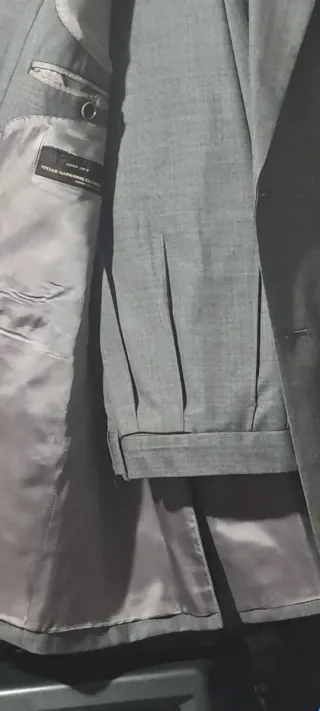 Traje chaqueta de hombre gris talla 50