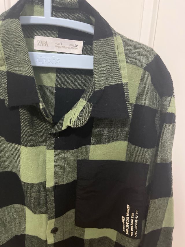 Camisa cuadros Zara 7 años