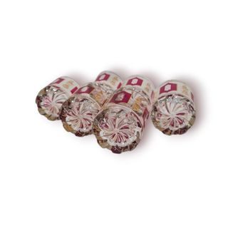 Conjunto 6 Copos Devalbar Cristal Deco Dourado