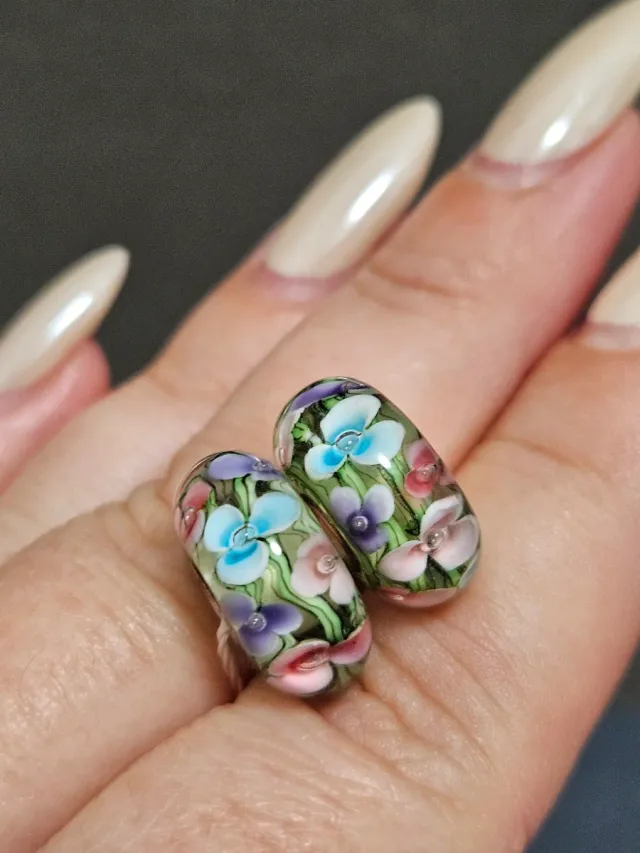 Charms Cristal Murano Flores Primavera